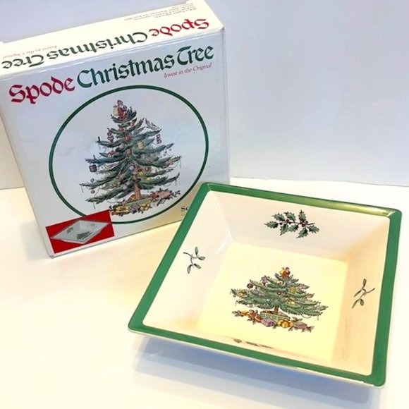 Spode Christmas Tree Square Tray - Picture 1 of 3